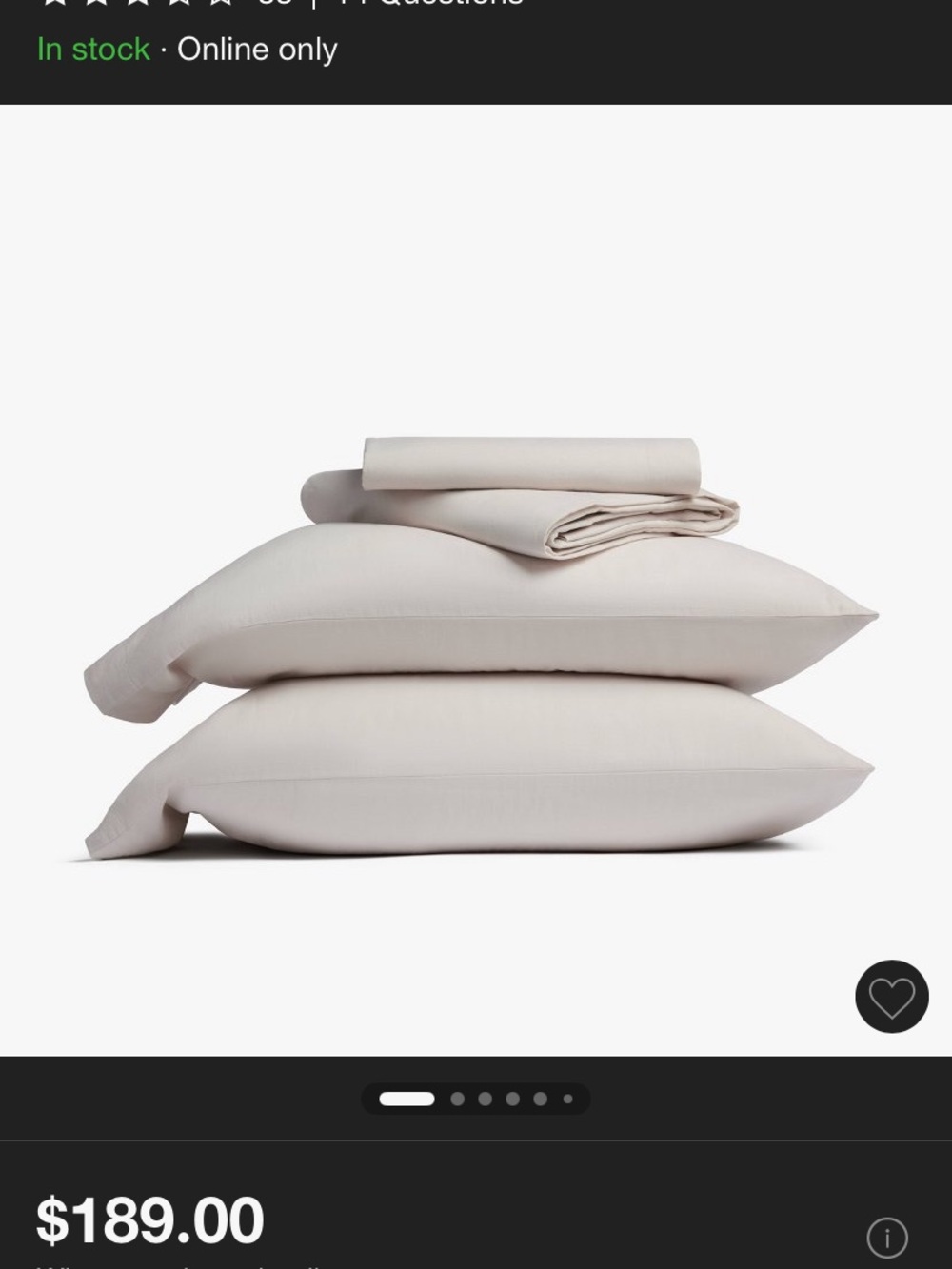 Parachute Relaxed Linen Sheet Set in Light Beige